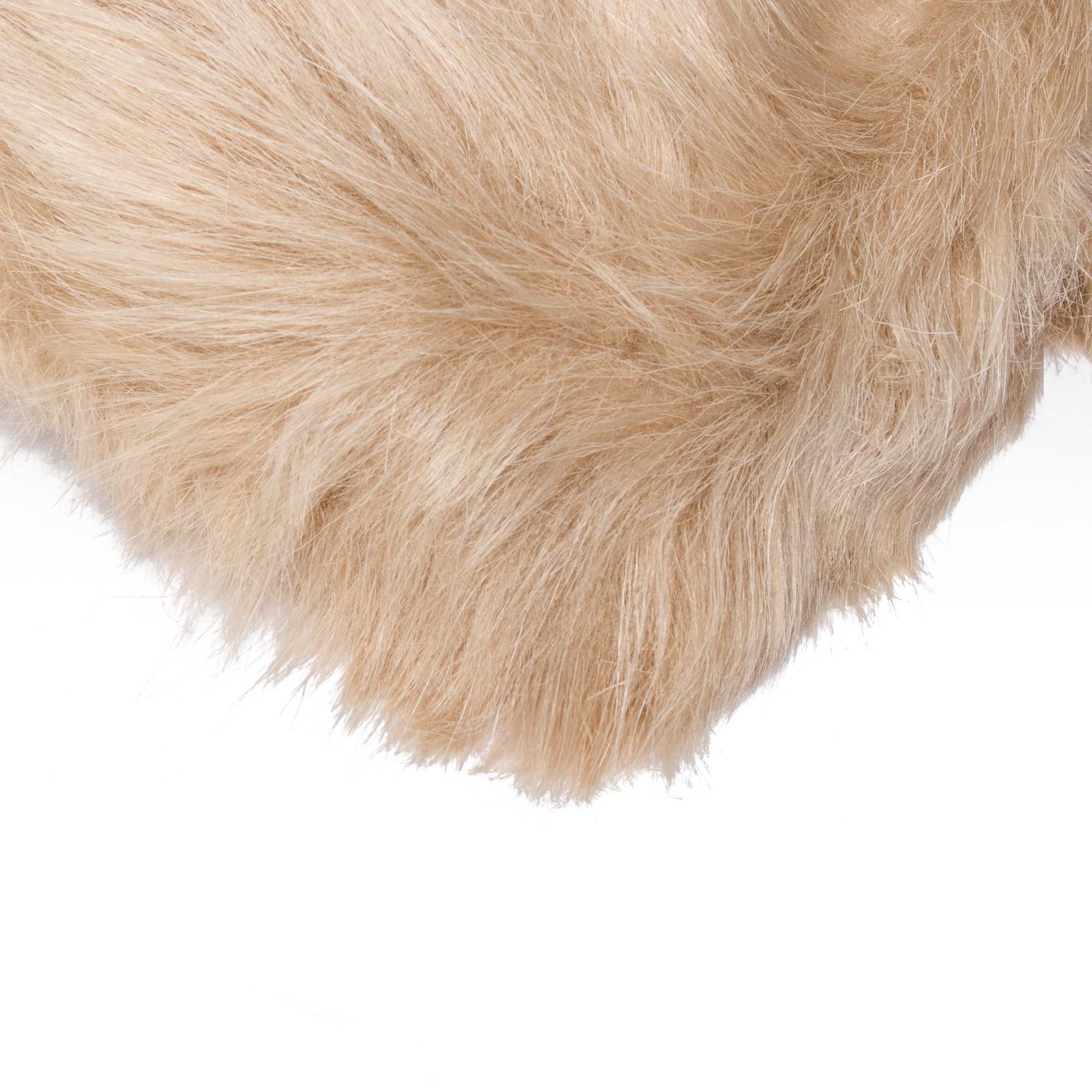 Tan Faux Fur Rectangular Area Rug - 2' x 3'