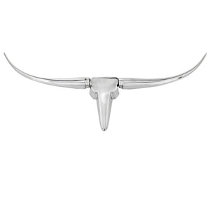 2" x 38" x 10" Buffed Long Horn Wall Bust