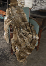 100% Natural Rabbit Fur Hazelnut Throw Blanket - 2