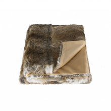 100% Natural Rabbit Fur Hazelnut Throw Blanket - 2