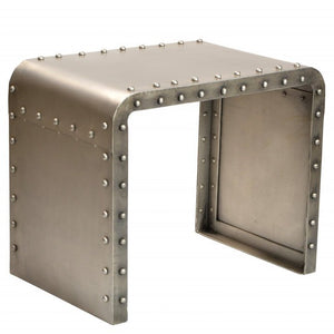 20" Gold Metal Rectangular End Table