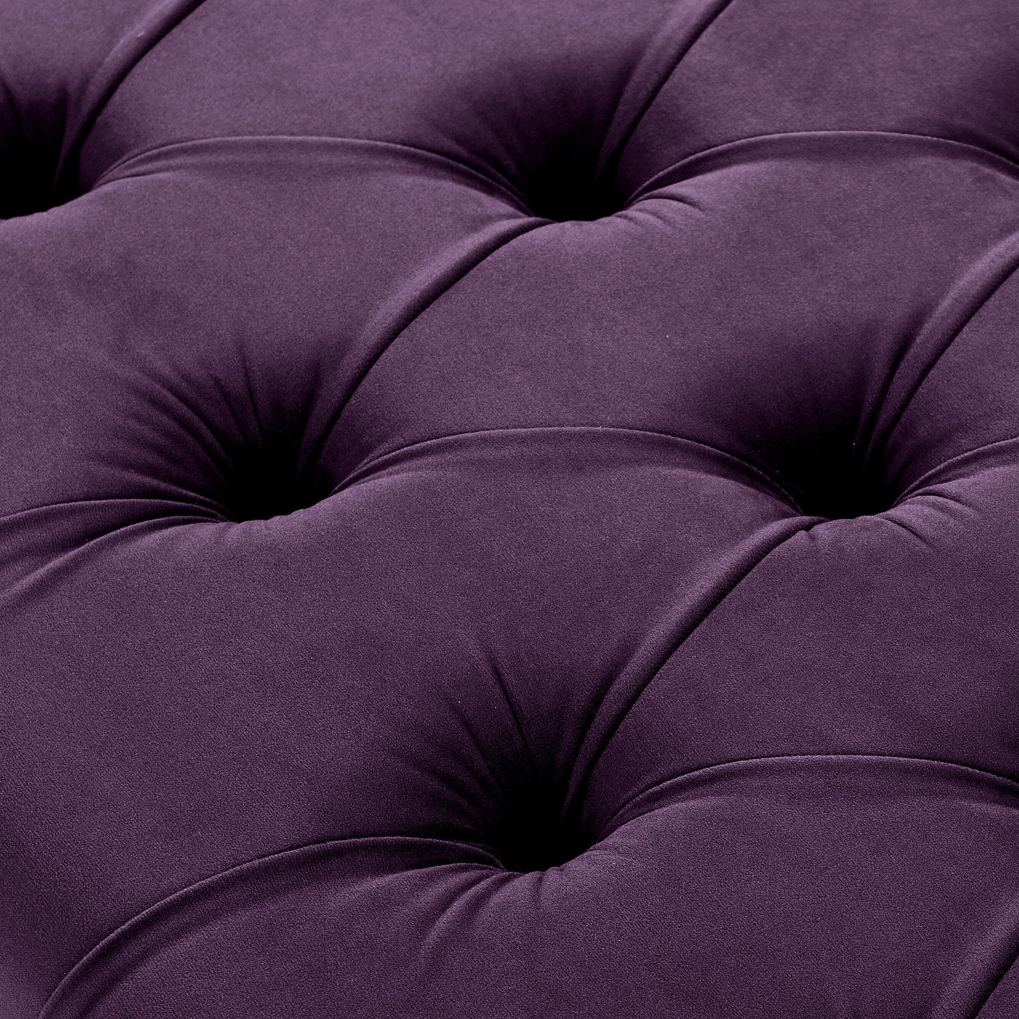 20" Plum Velvet Tufted Ottoman