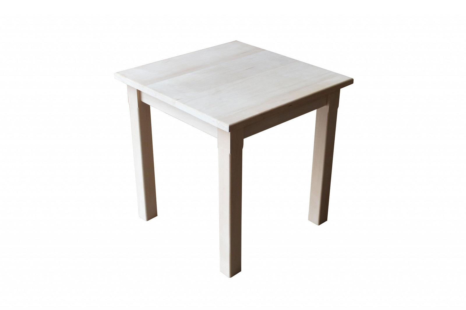 20" Unfinished Solid Wood Square End Table