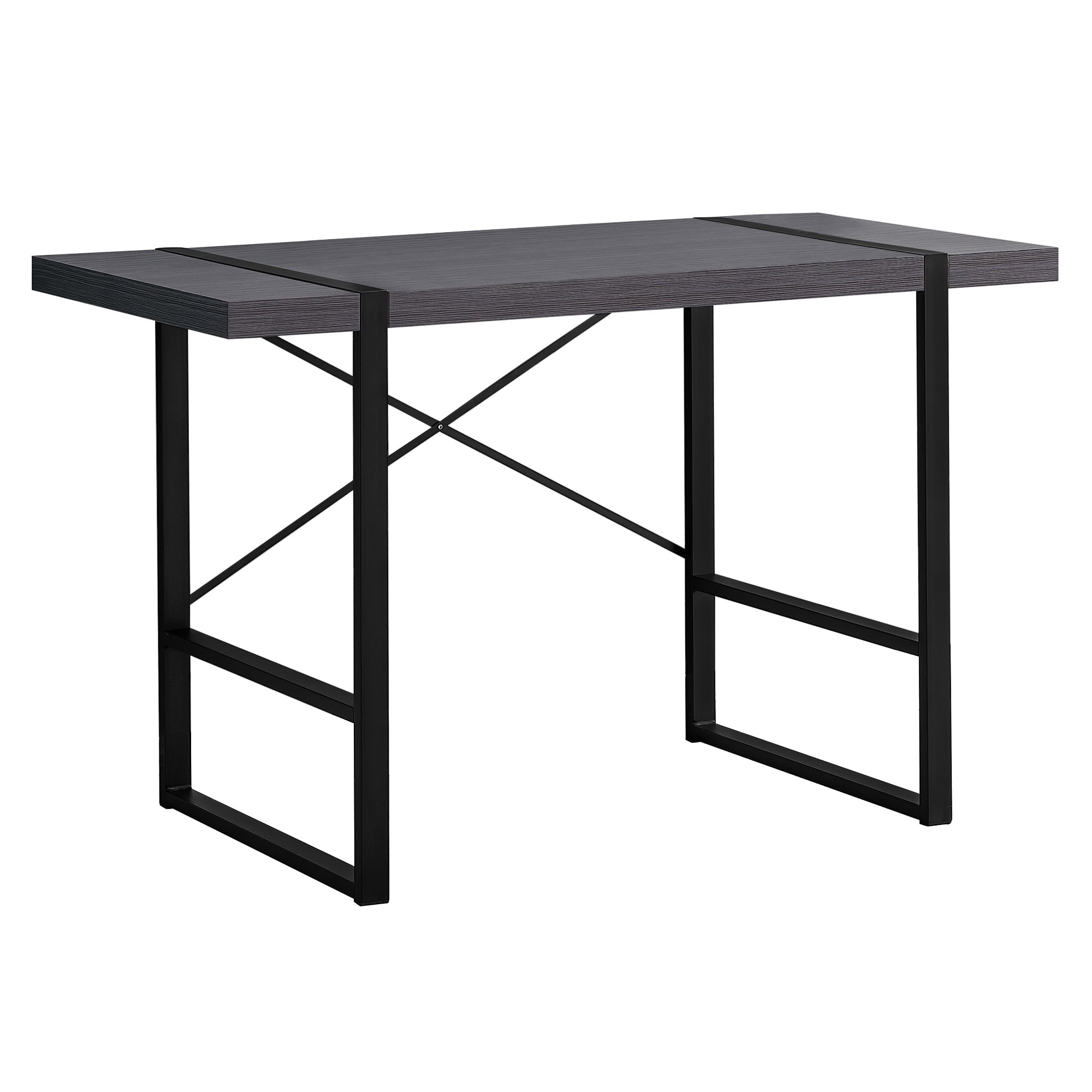 Grey Black Metal Computer Desk 23.75" x 49" x 30"
