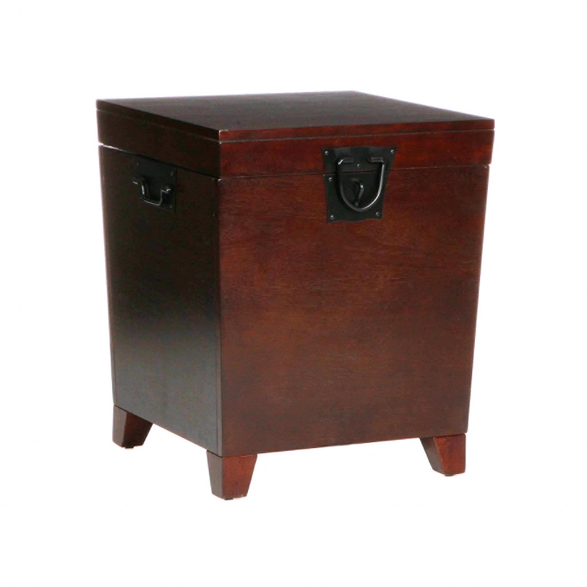 Brown Solid Wood Square End Table 24"