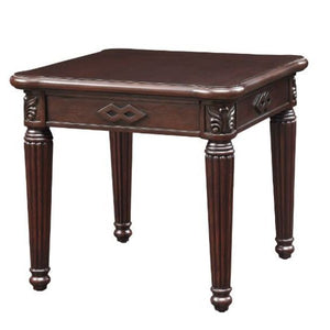 24" Espresso Solid Wood And Manufactured Wood Square End Table