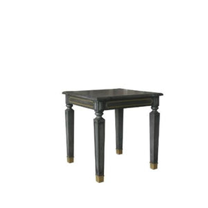 24" Gold And Tobacco Manufactured Wood Square End Table