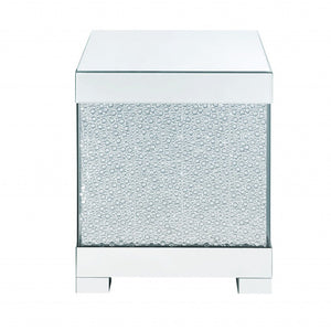 24" Mirrored Square End Table