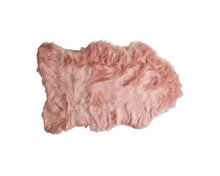 Dusty Rose Faux Sheepskin Area Rug - 24