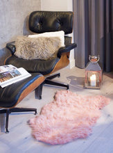 Dusty Rose Faux Sheepskin Area Rug - 24