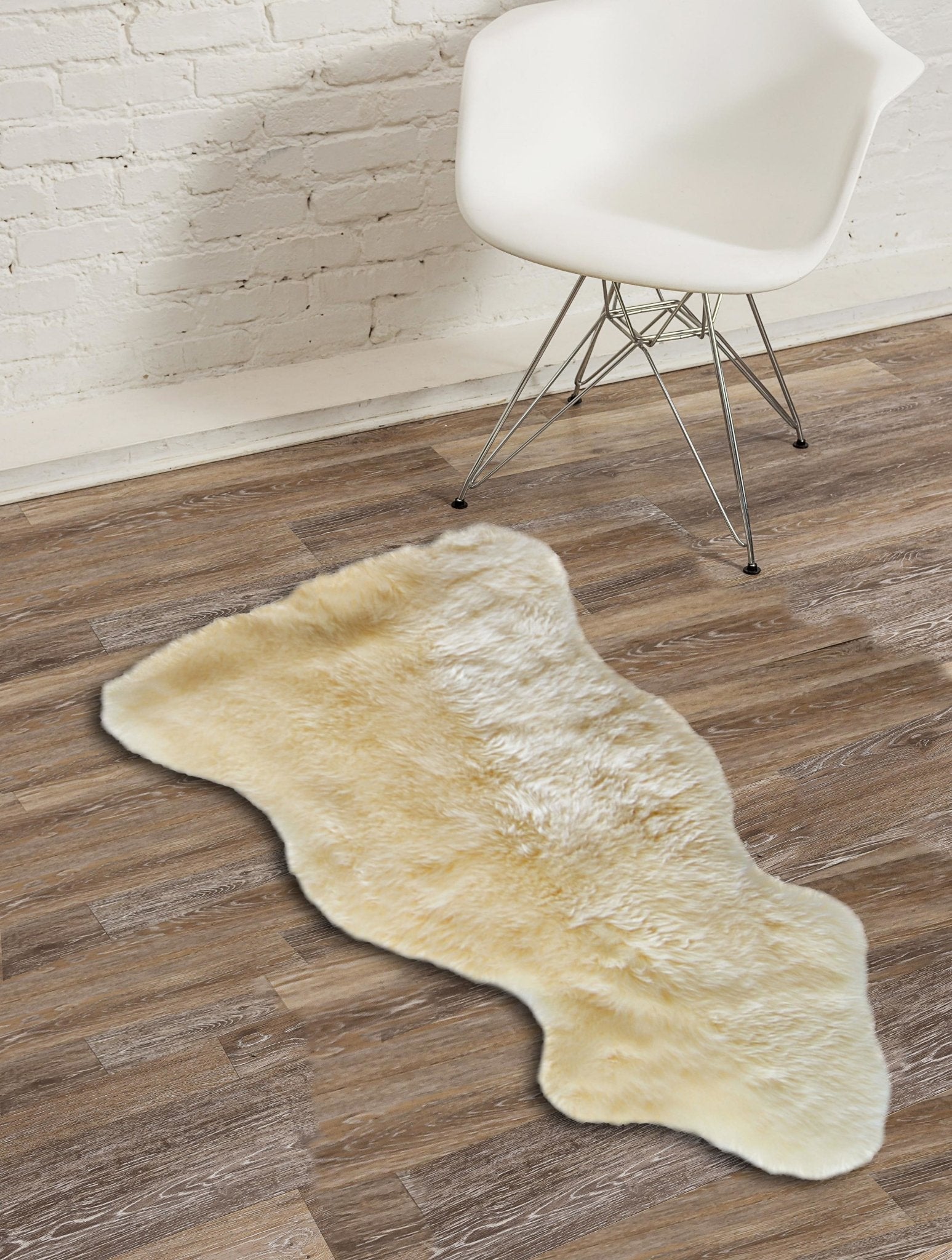 Gold Single Sheepskin Area Rug - 24" x 36" x 1.5"