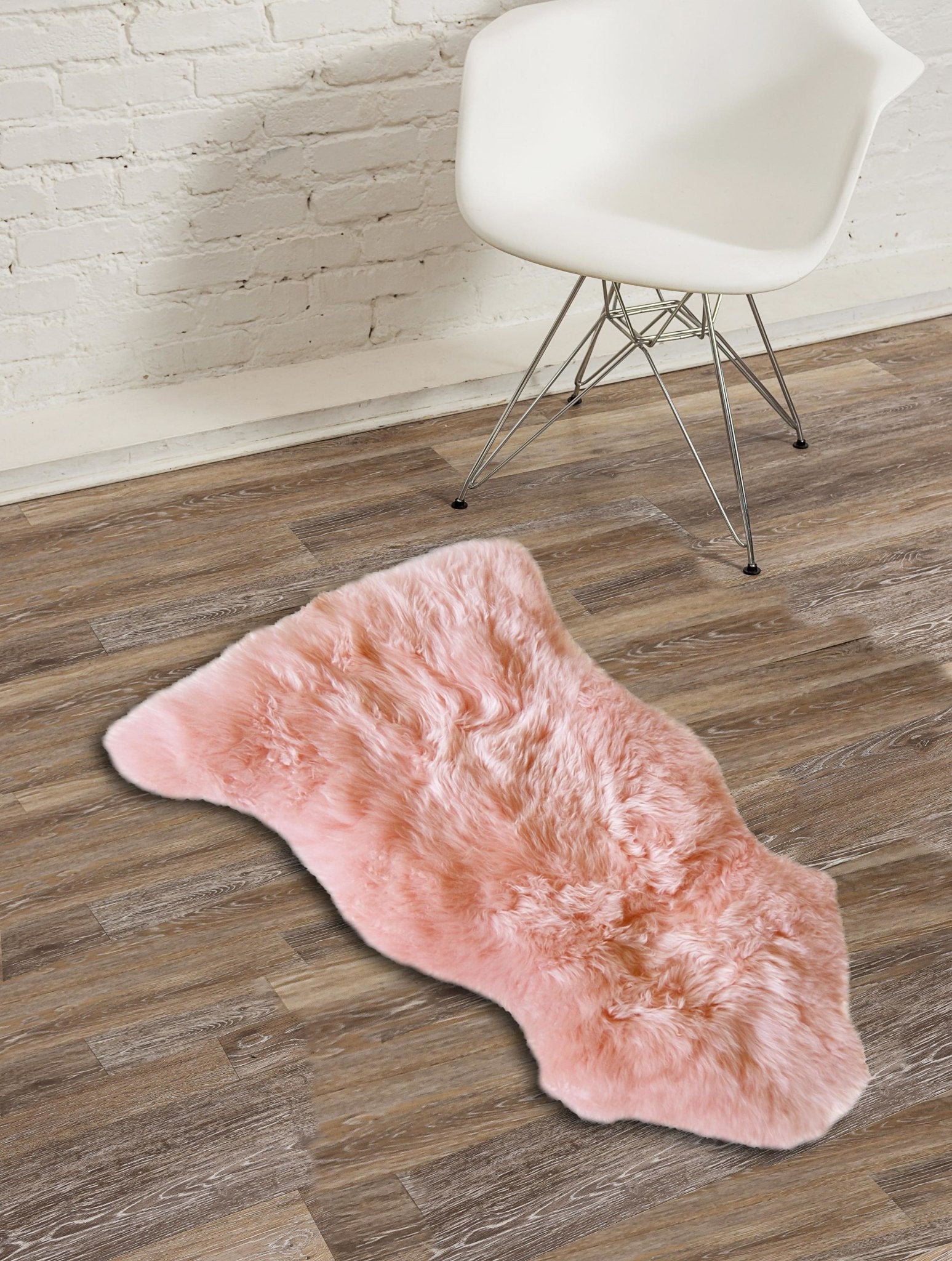 Pink Single Sheepskin Area Rug - 24" x 36" x 1.5"