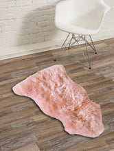 Pink Single Sheepskin Area Rug - 24