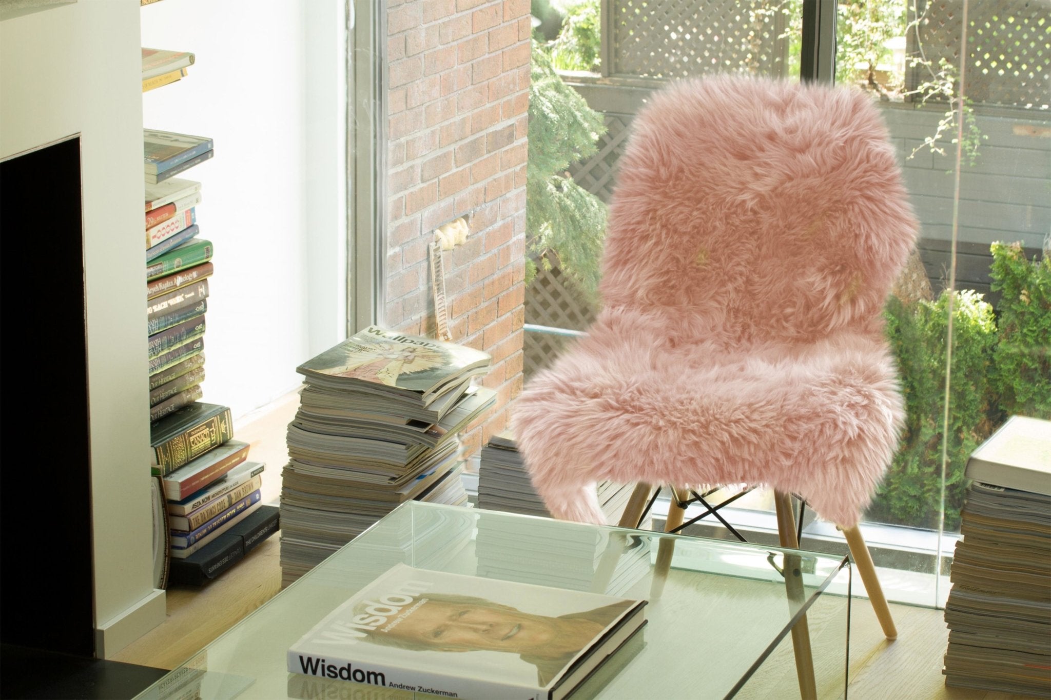 Pink Single Sheepskin Area Rug - 24" x 36" x 1.5"