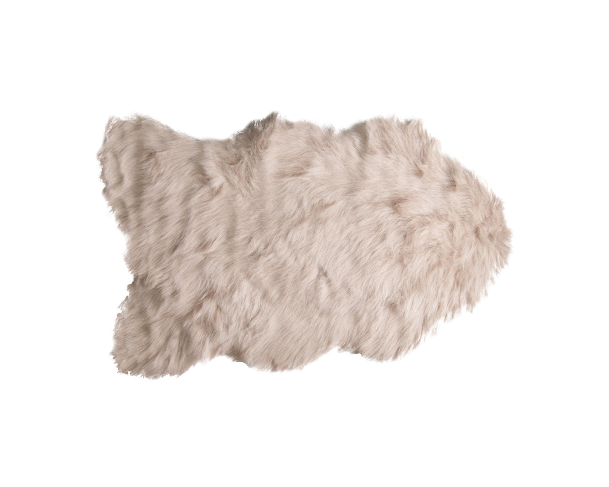 Taupe Faux Sheepskin Area Rug - 24" x 36" x 1.5"