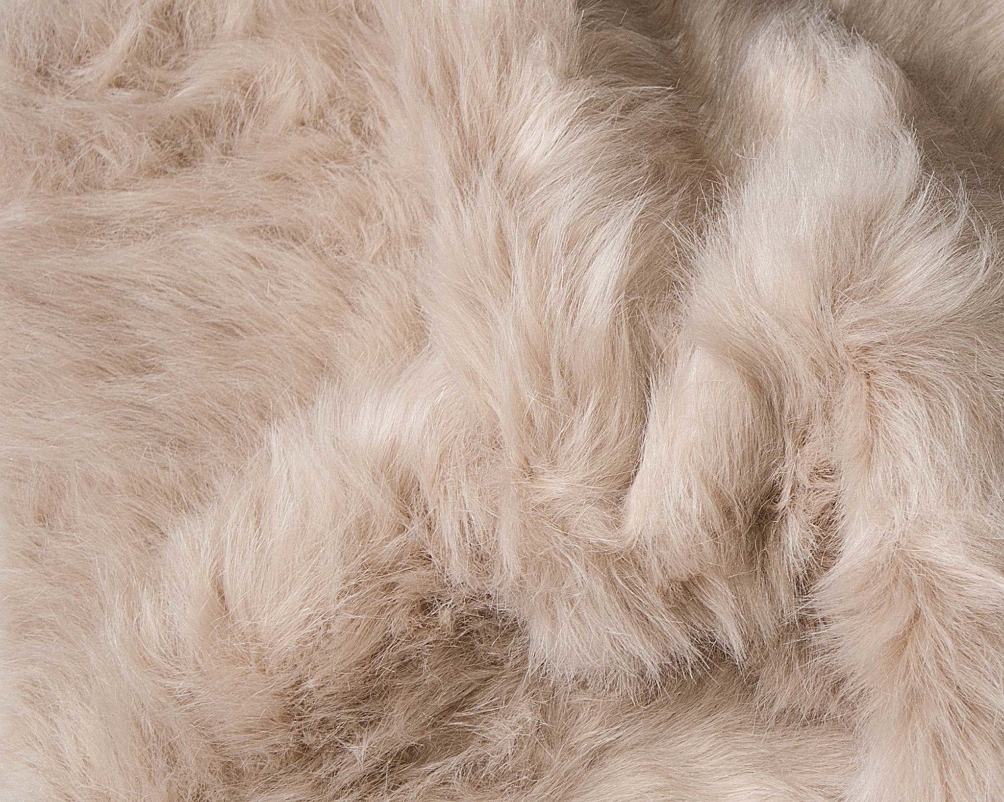 Taupe Faux Sheepskin Area Rug - 24" x 36" x 1.5"