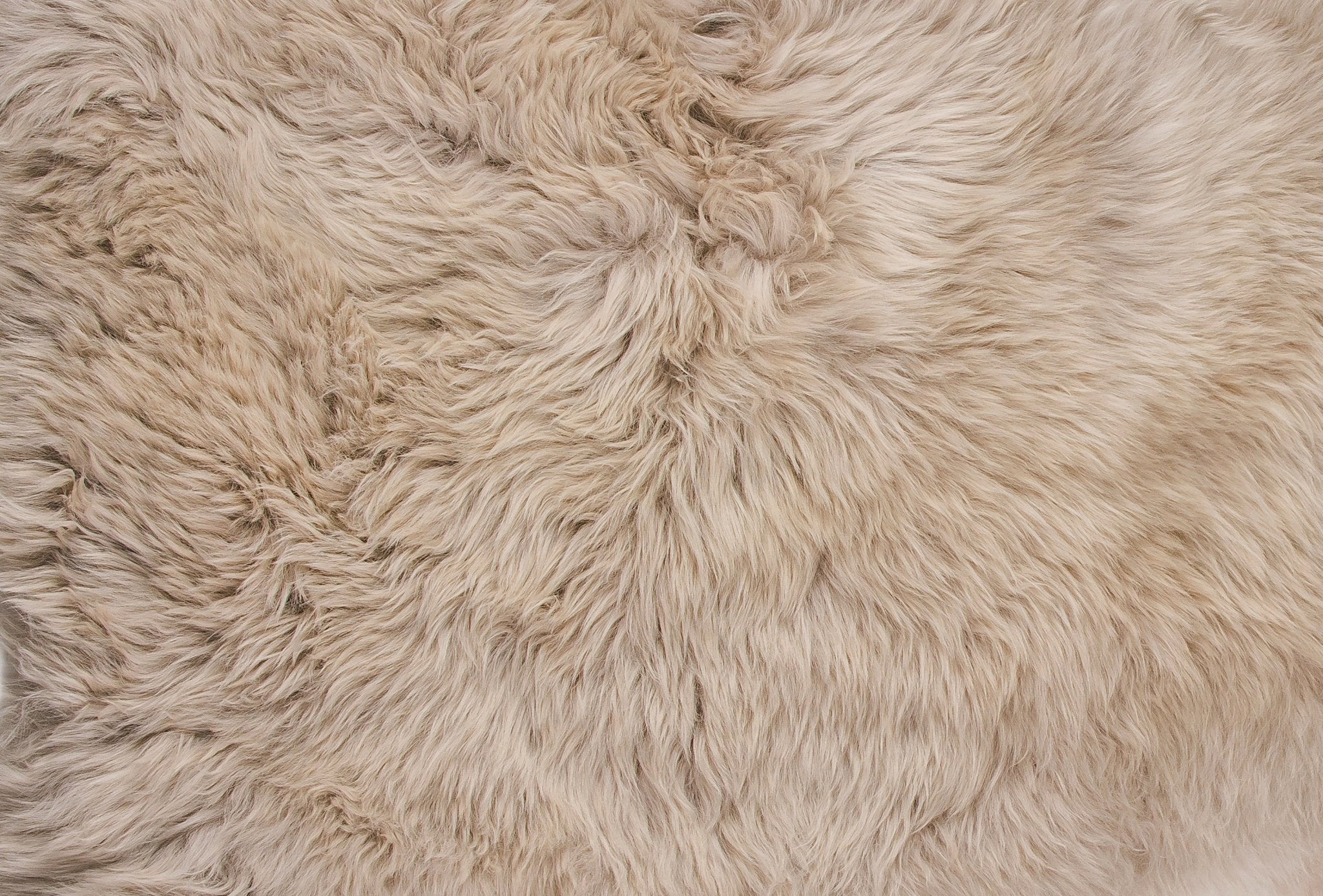 Taupe Double Sheepskin Area Rug - 24" x 72" x 2"