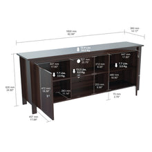 Espresso Finish Wood Media Center And Tv Stand