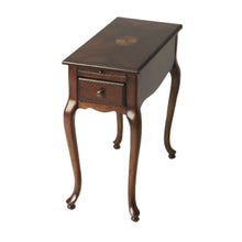 Cherry Brown Solid And Wood Rectangular End Table With Drawer 25
