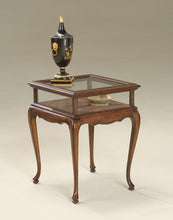Dark Brown Glass Rectangular End Table 25