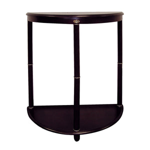 26" Dark Brown Manufactured Wood Half Circle End Table