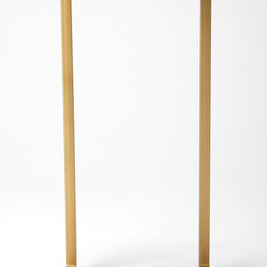 26" Gold Solid Wood Rectangular End Table