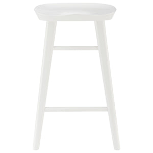 26" White Solid Wood Counter Stool