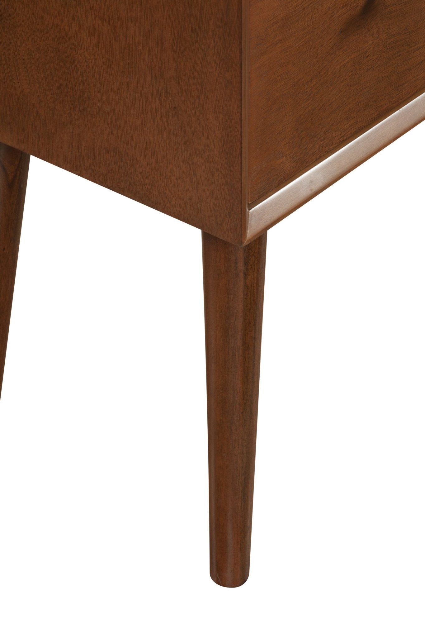 Brown Wood End Table With Drawer 27"