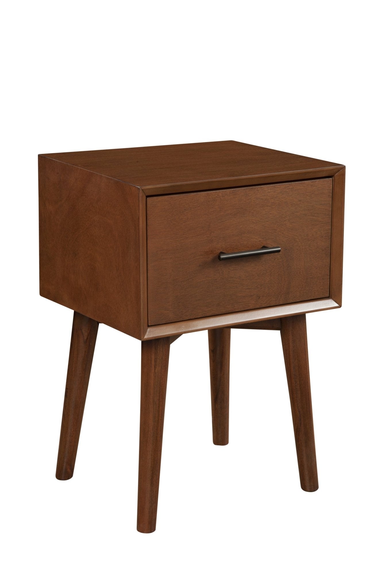 Brown Wood End Table With Drawer 27"