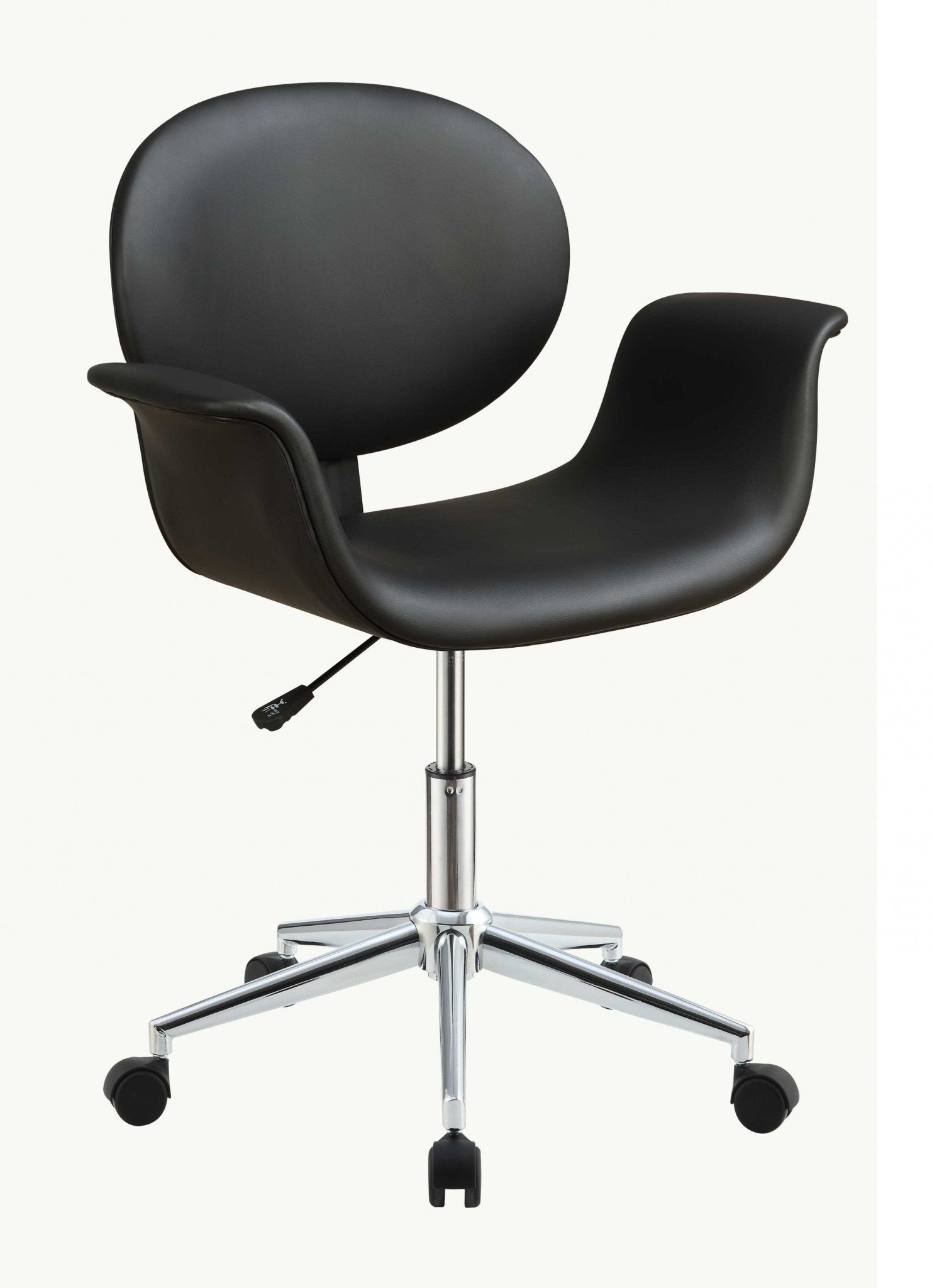 Black Pu Office Chair 27" X 24" X 34"