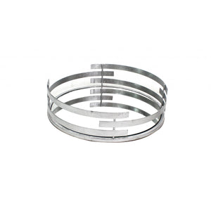 14 X 14 X 4 Silver Minimalist Line  Mirror Tray