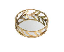 Gold Streamline Mirror Tray - 14 x 14 x 4