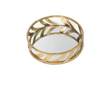 Gold Streamline Mirror Tray - 14 x 14 x 4