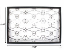 63.25 X 43.13 X 1 Black Wooden Framed Metal - Wall Decor