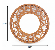 23.5 X 23.5 X 1.75 Brown Traditional Wooden - Wall Mirror