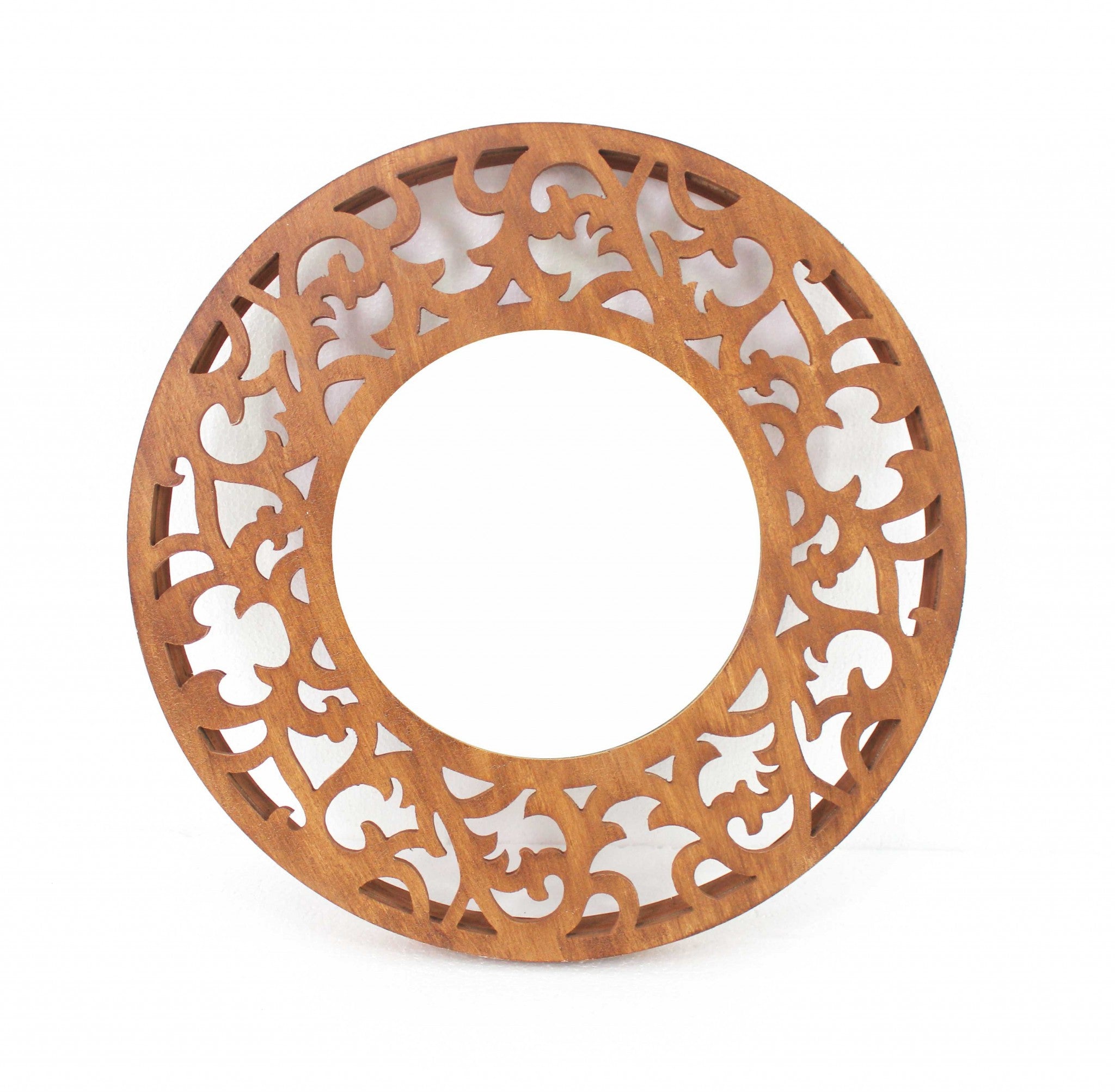 23.5 X 23.5 X 1.75 Brown Traditional Wooden - Wall Mirror