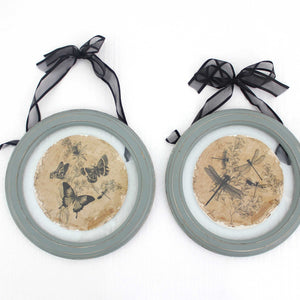 9.84 X 9.84 Multi-Color Vintage Round Decorative Glass - Plate