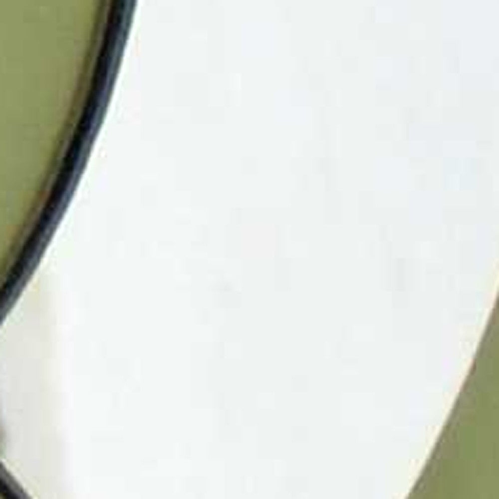 Redondo con espejo rústico verde de 15,5 x 15,5 - Decoración de pared de madera