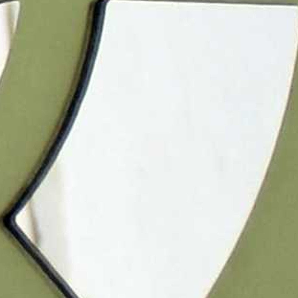 Redondo con espejo rústico verde de 15,5 x 15,5 - Decoración de pared de madera