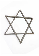 26 X 30 X 2 Silver Rustic Hexagram Wooden - Cosmetic Mirror