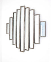 36 X 36 X 2 Silver Rustic Multi Mirrored Wall Sculpture