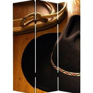 1" X 48" X 72" Multi Color Wood Canvas Round Up  Screen