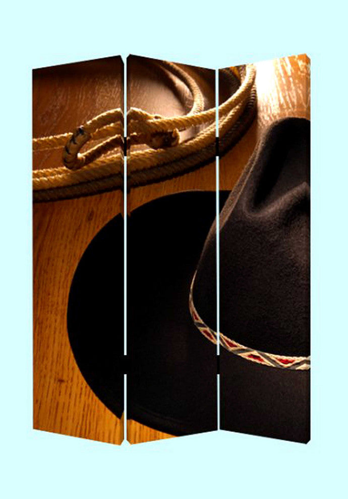 1" X 48" X 72" Multi Color Wood Canvas Round Up  Screen