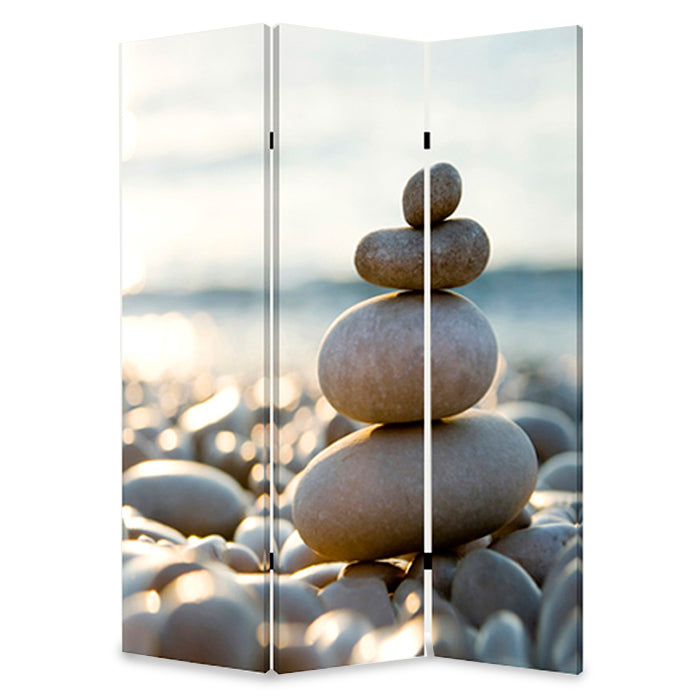 1" X 48" X 72" Multi Color Wood Canvas Spa  Screen