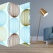 1 X 48 X 72 Multi Color Wood Canvas Sphere  Screen