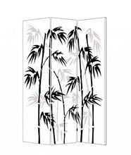 1 X 48 X 72 Multi Color Wood Canvas Bamboo Leaf  Screen