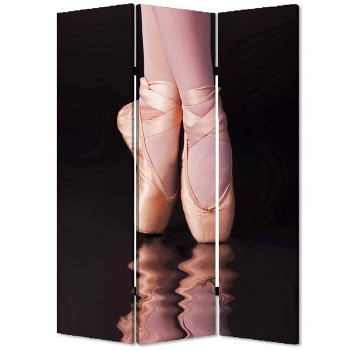 1" X 48" X 72" Multi Color Wood Canvas Ballet  Screen