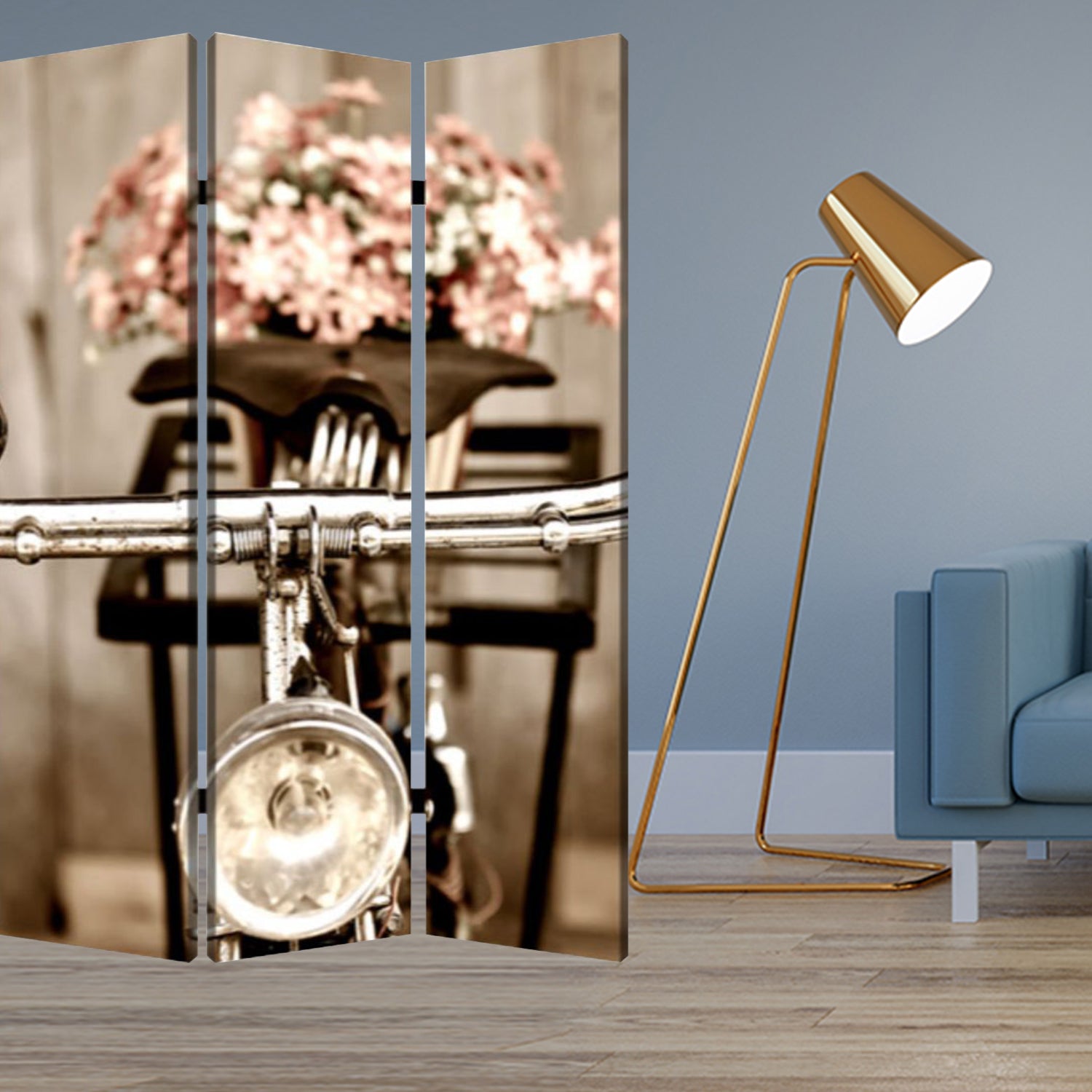 1" X 48" X 72" Multi Color Wood Canvas Valentine  Screen