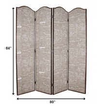 Tan Wood Galore Screen - 1 x 80 x 84