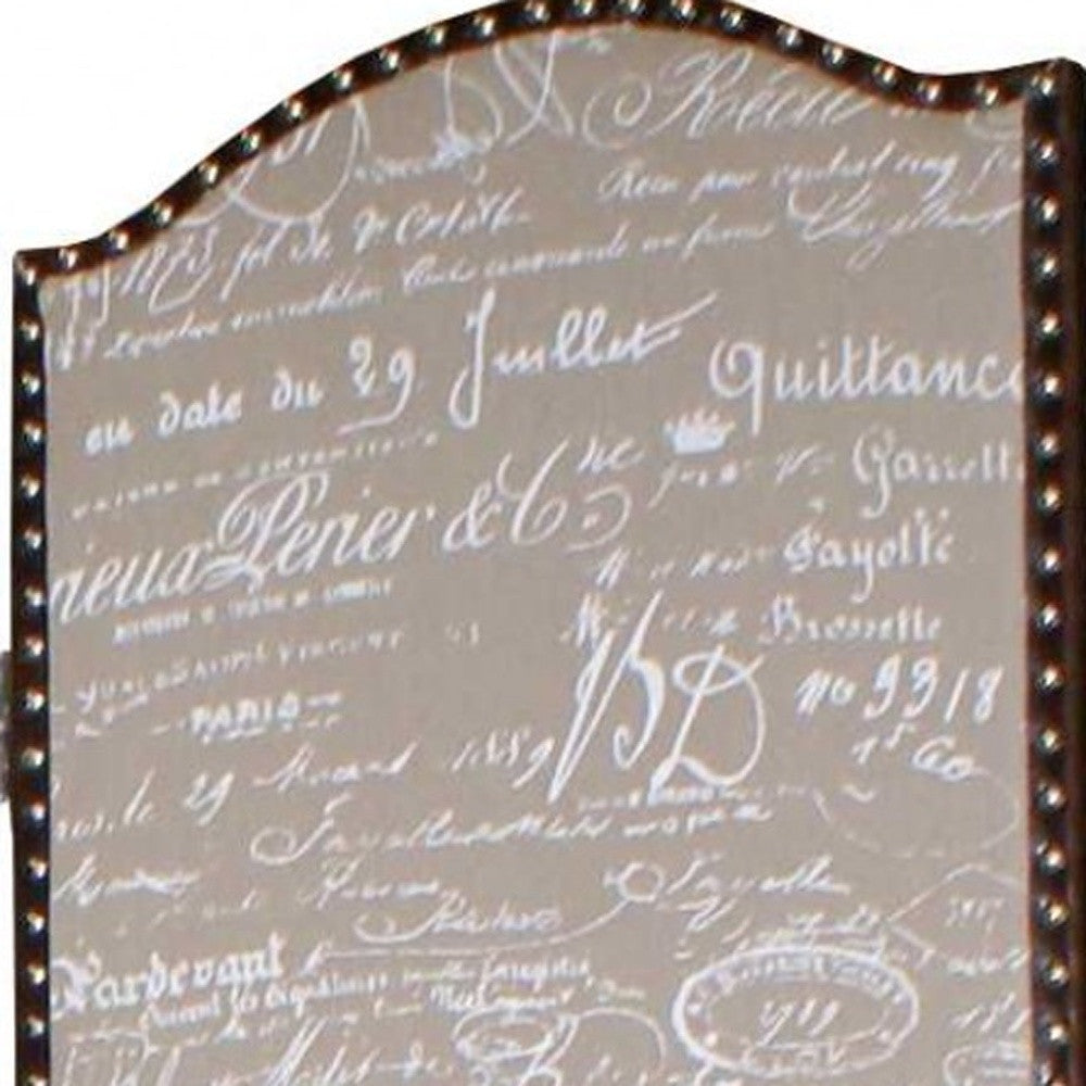 Tan Wood Galore Screen - 1 x 80 x 84